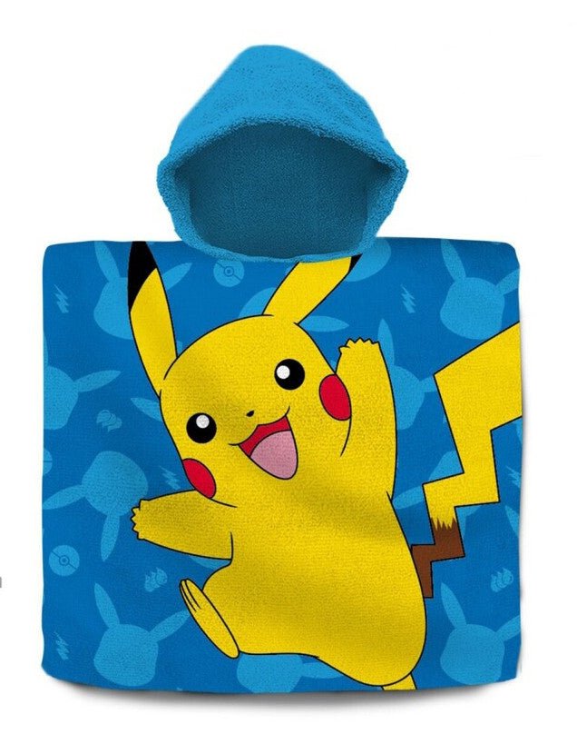 Pokémon Blue Badeponcho für Kinder aus Baumwolle – 60 × 120 cm