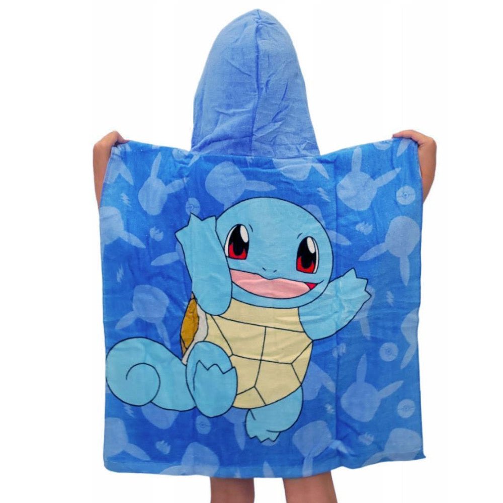 Pokémon Blue Badeponcho für Kinder aus Baumwolle – 60 × 120 cm
