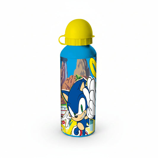 Sonic the Hedgehog Prime Sonic the Hedgehog Aluminium-Trinkflasche mit Trinkverschluss für Kinder – 500 ml