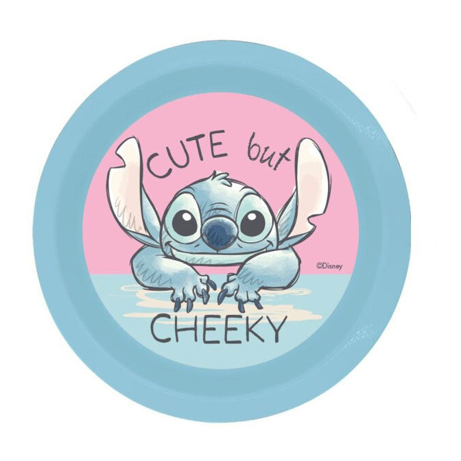 Disney Lilo und Stitch Cheeky Plastikteller Flacher Teller für Kinder aus Kunststoff – 21 cm