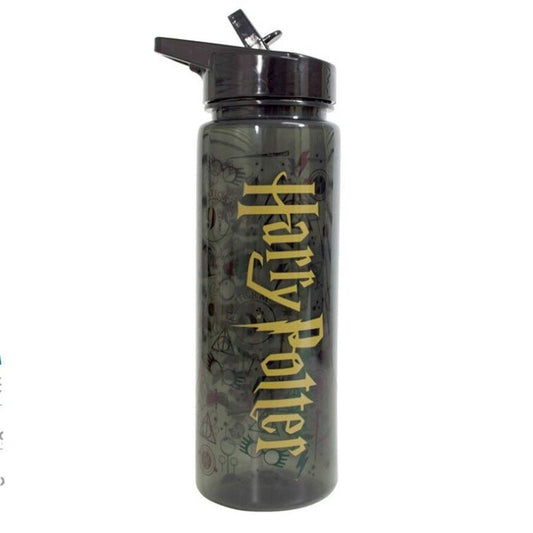 Harry Potter Logo Kunststoff-Trinkflasche mit Trinkverschluss für Kinder – 750 ml, BPA-frei