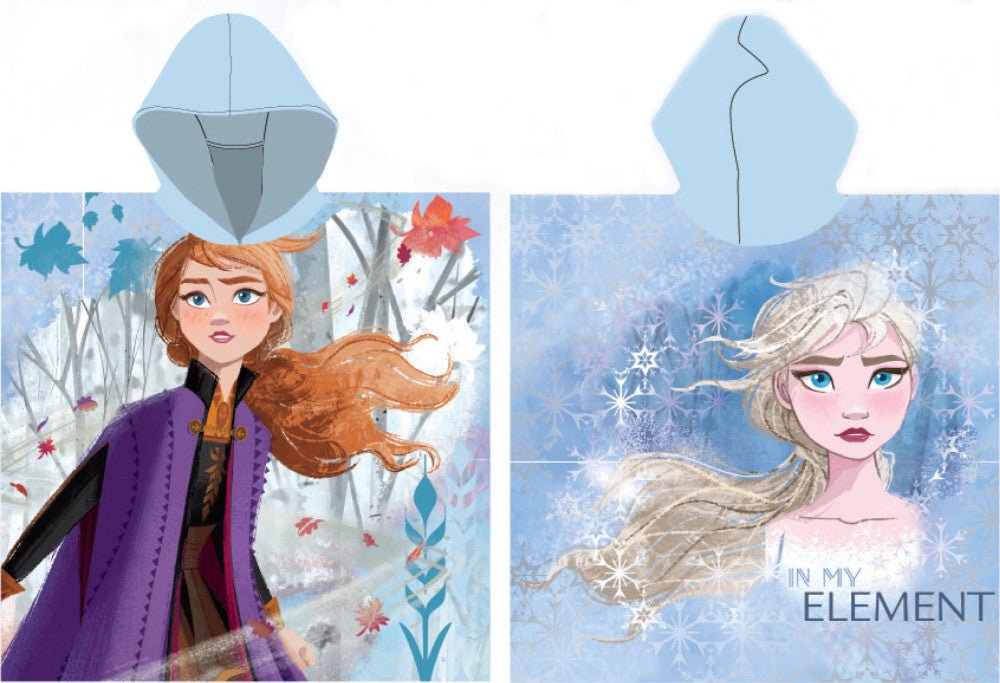 Disney Eiskönigin Element - ( ) Badeponcho für Kinder aus Polyester – 55 × 110 cm