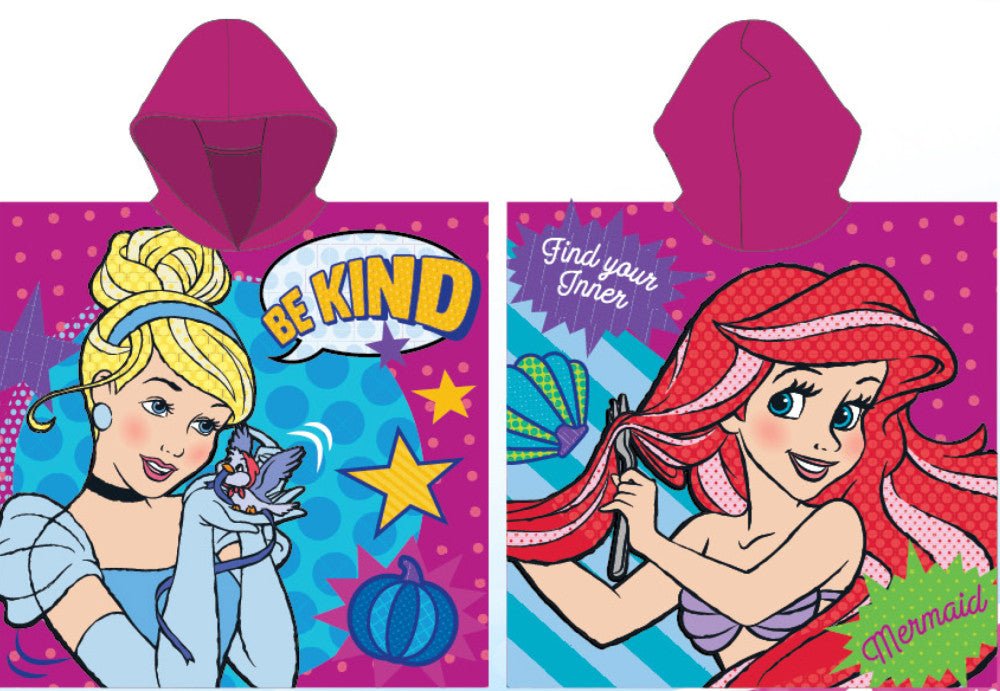 Disney Prinzessin Story - ( ) Badeponcho für Kinder aus Polyester – 55 × 110 cm