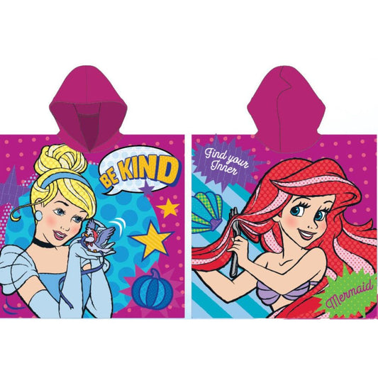 Disney Prinzessin Story - ( ) Badeponcho für Kinder aus Polyester – 55 × 110 cm