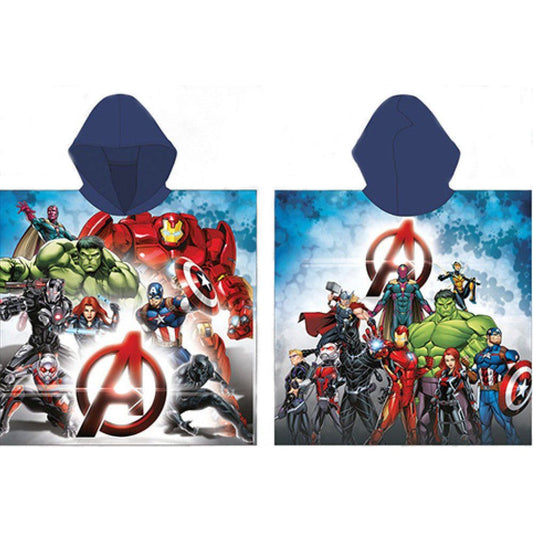 Avengers Heroes (Fast Dry) Badeponcho für Kinder aus Polyester – 55 × 110 cm
