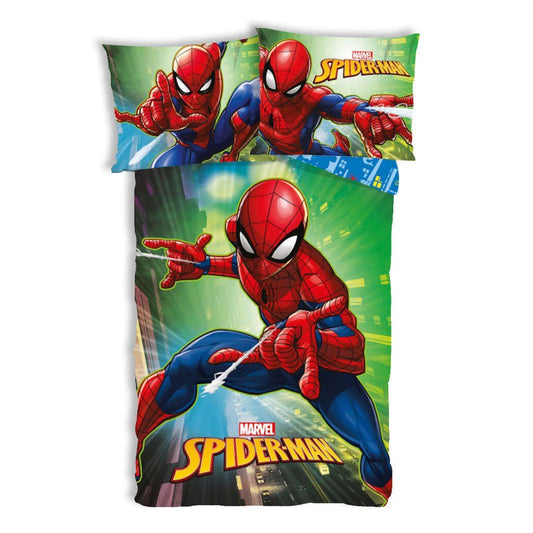 Spiderman City Lights Babybettwäsche-Set – 100 × 135 cm + 40 × 60 cm, Baumwolle