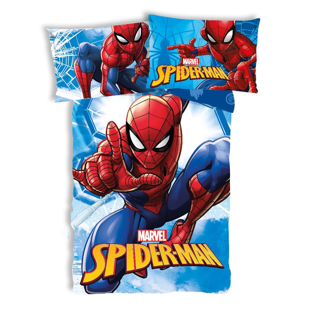 Spiderman Webmaze Babybettwäsche-Set – 100 × 135 cm + 40 × 60 cm, Baumwolle