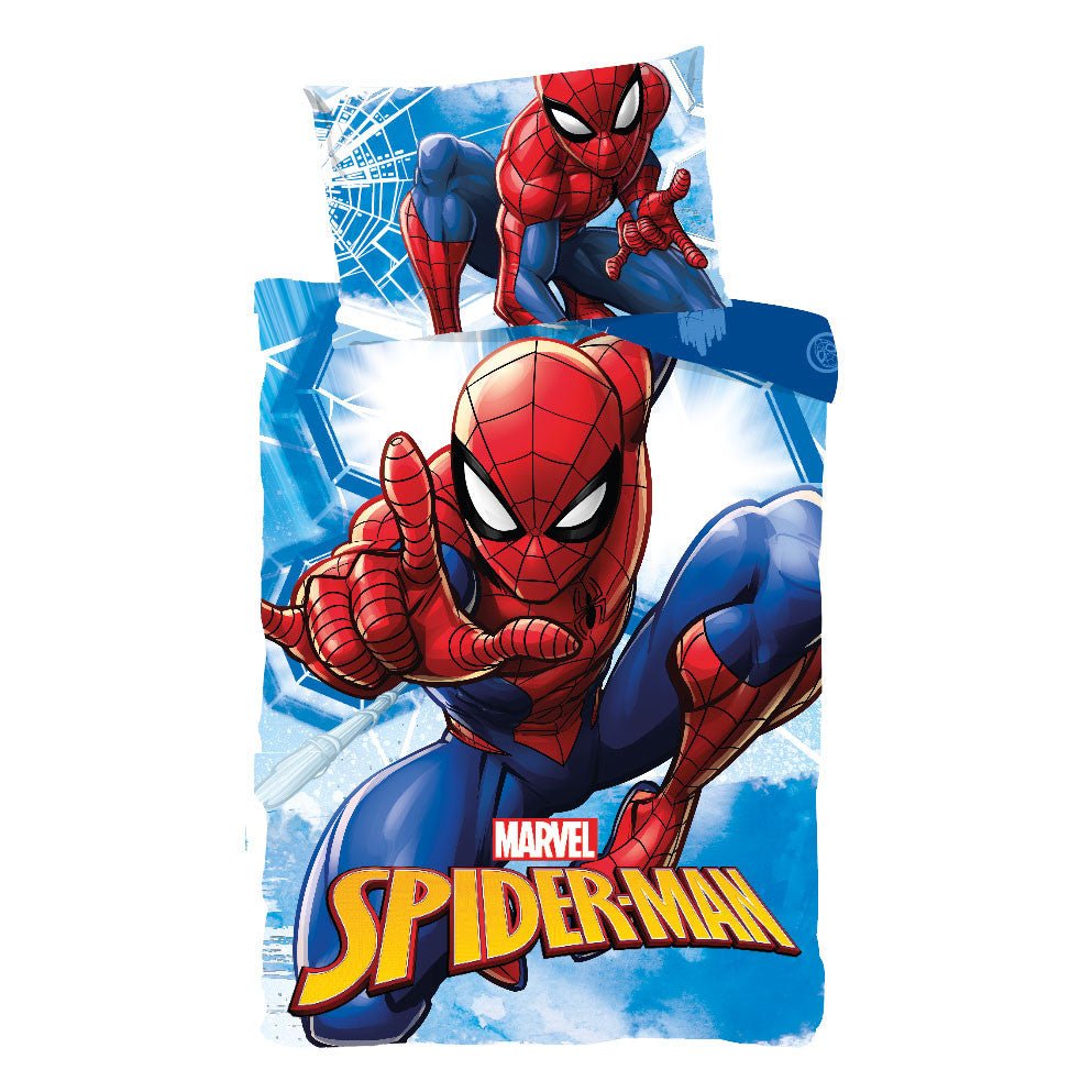 Spiderman Webmaze Babybettwäsche-Set – 100 × 135 cm + 40 × 60 cm, Baumwolle