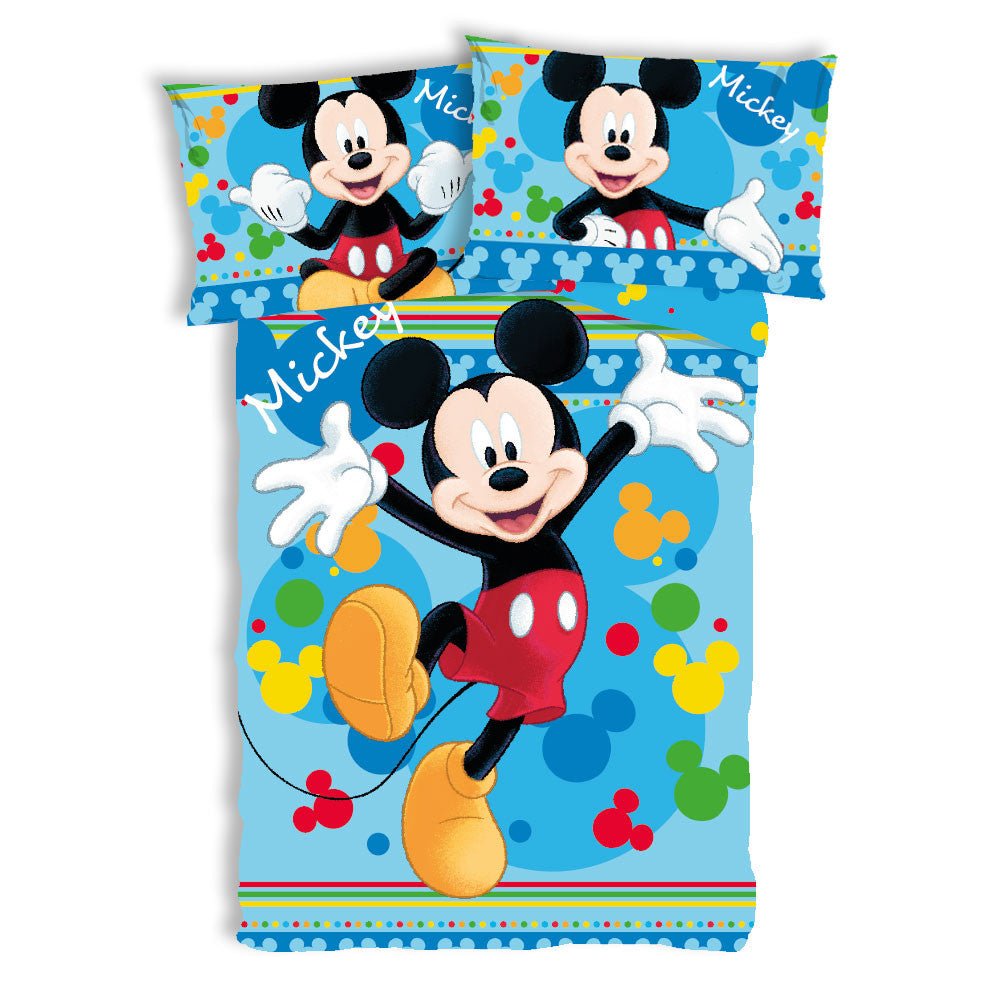 Disney Mickey Joyful Babybettwäsche-Set – 100 × 135 cm + 40 × 60 cm, Baumwolle