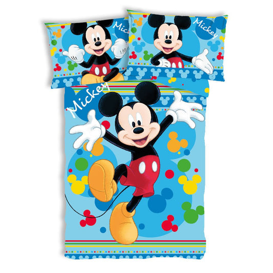 Disney Mickey Joyful Babybettwäsche-Set – 100 × 135 cm + 40 × 60 cm, Baumwolle