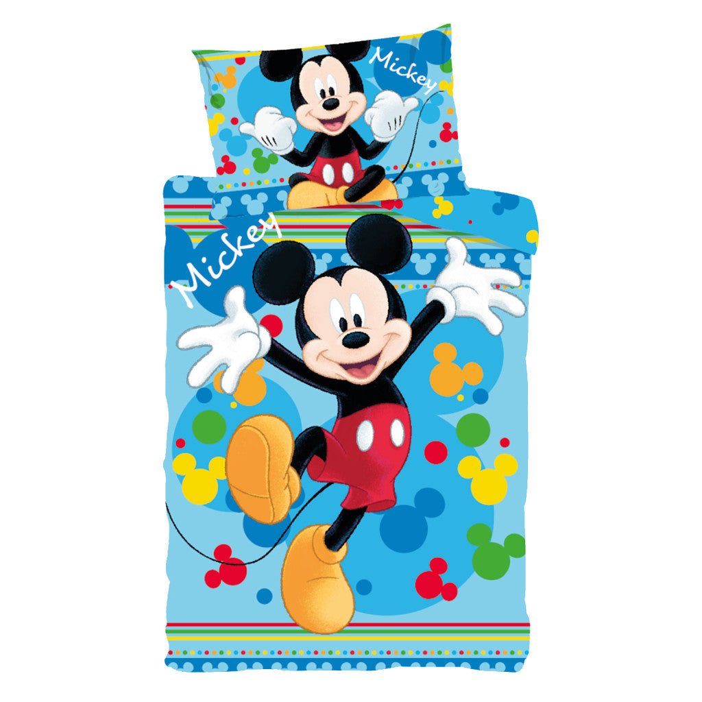 Disney Mickey Joyful Babybettwäsche-Set – 100 × 135 cm + 40 × 60 cm, Baumwolle