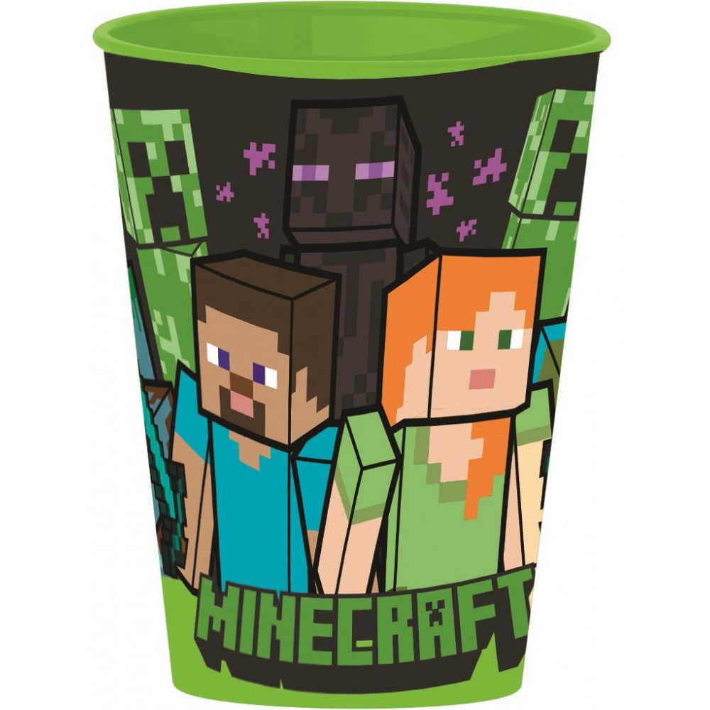 Minecraft Pixelcraft Kunststoffbecher für Kinder – 260 ml, BPA-frei