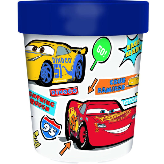Disney Cars Stickers Go Kunststoffbecher für Kinder – 260 ml, BPA-frei