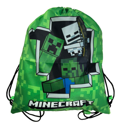 Sac de sport Minecraft Creeper pour enfants – 32 x 37 cm