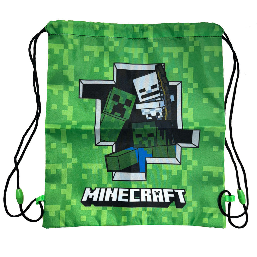 Minecraft Creeper Turnbeutel für Kinder – 32 x 37 cm