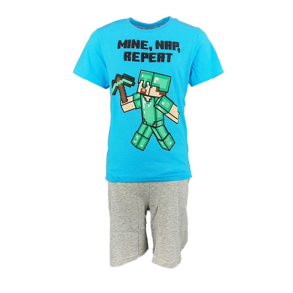 Minecraft kurzer Kinderpyjama 6-12 Jahre