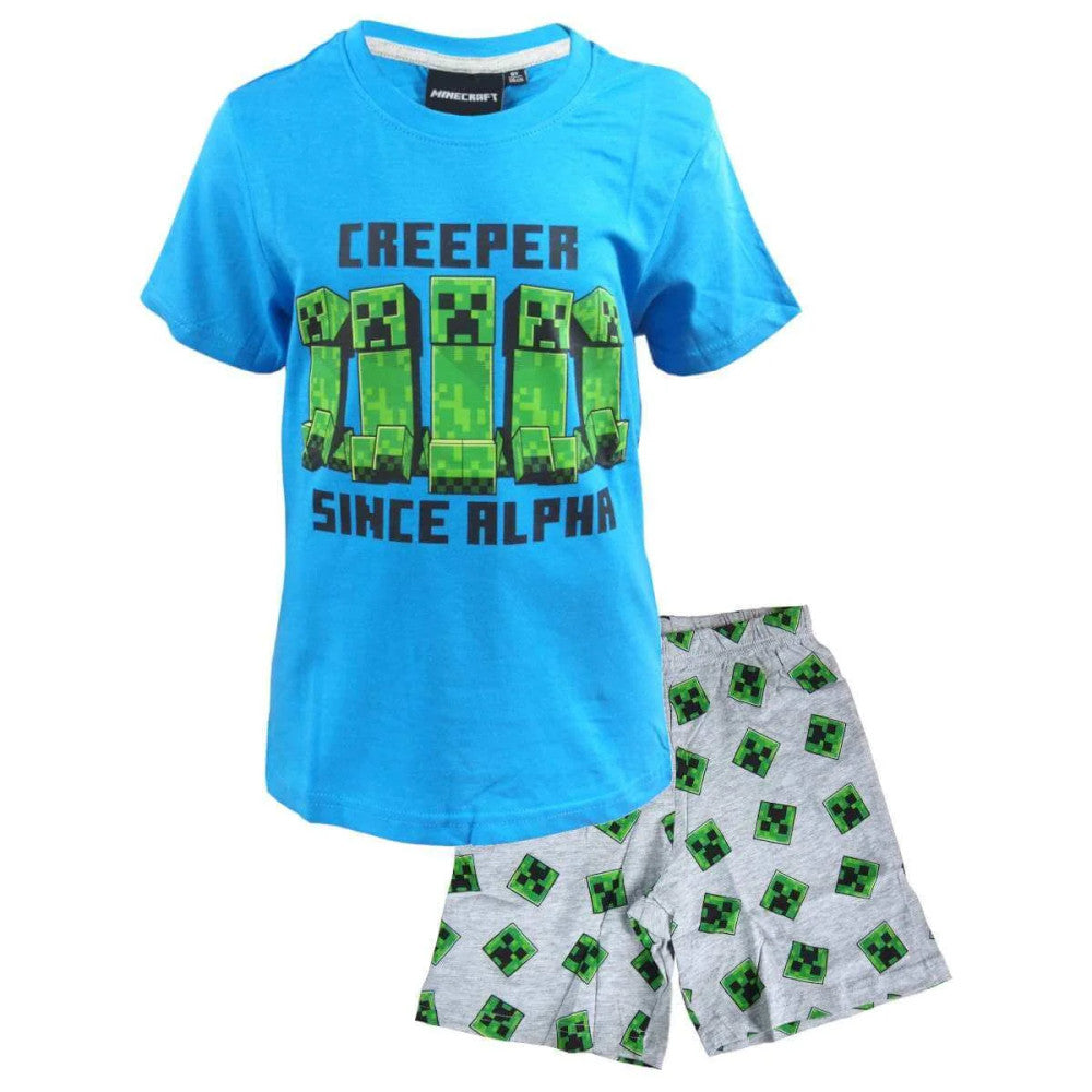 Minecraft kurzer Kinderpyjama 6-12 Jahre