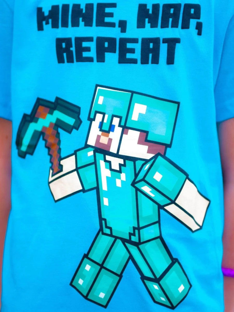 Minecraft kurzer Kinderpyjama 6-12 Jahre