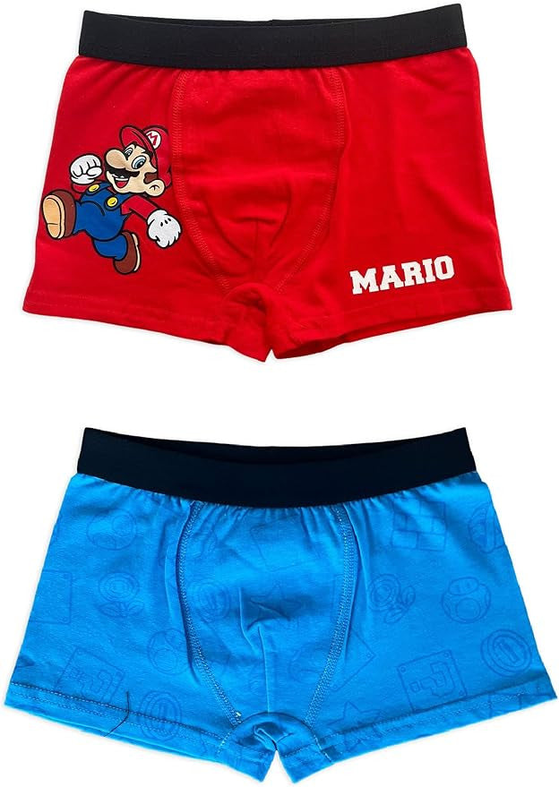 Super Mario Kinder Boxershorts 2 Stück/Packung 5-12 Jahre