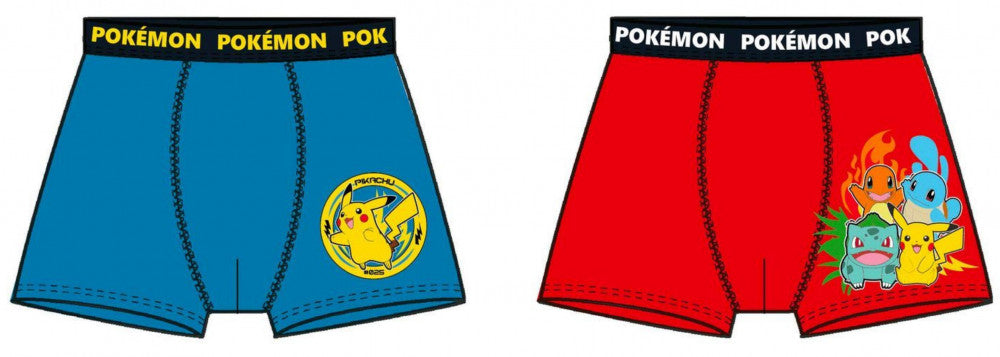 Pokémon Kinder-Boxershorts 2 Stück/Packung 5-10 Jahre