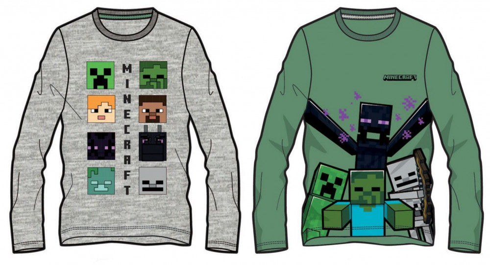Minecraft Kinder Langarmshirt, Oberteil 6-12 Jahre