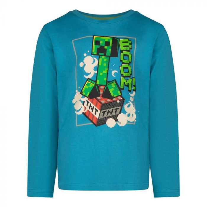 Minecraft BOOM! Kinder Langarmshirt, Oberteil 6-12 Jahre