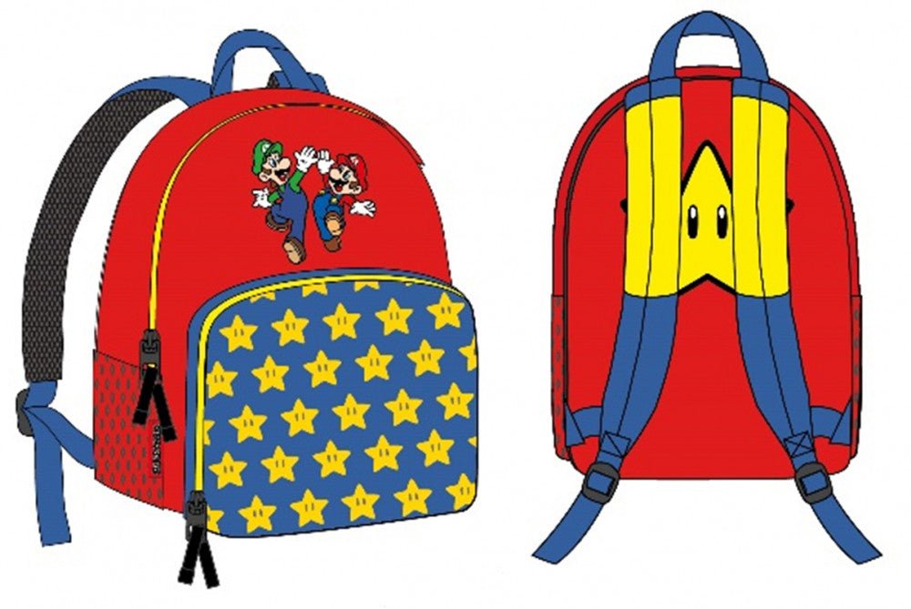 Super Mario Kindergartenrucksack für Kinder – 28 x 23 x 10 cm