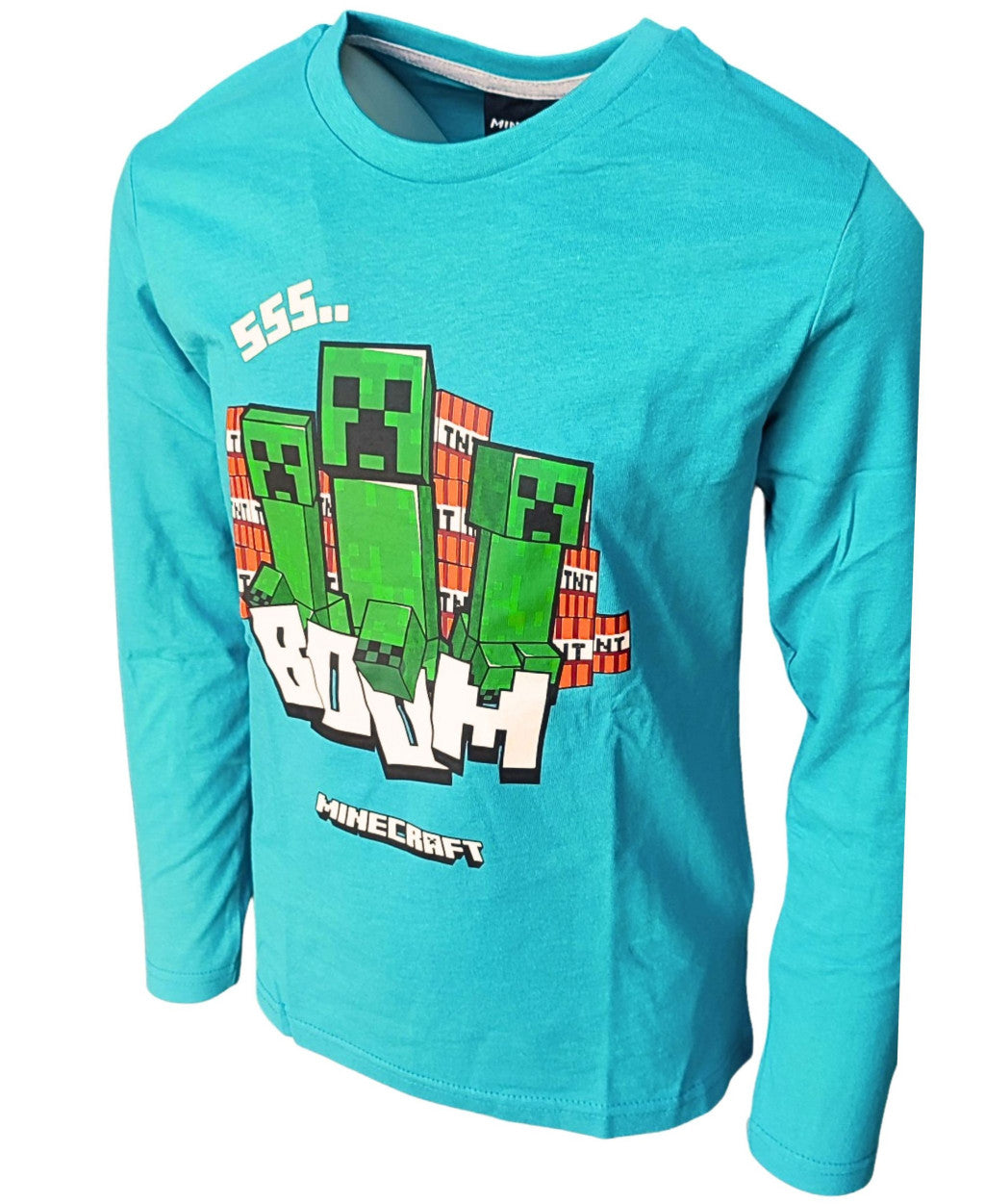 Minecraft Creeper Kinder Langarmshirt, Oberteil 6-12 Jahre