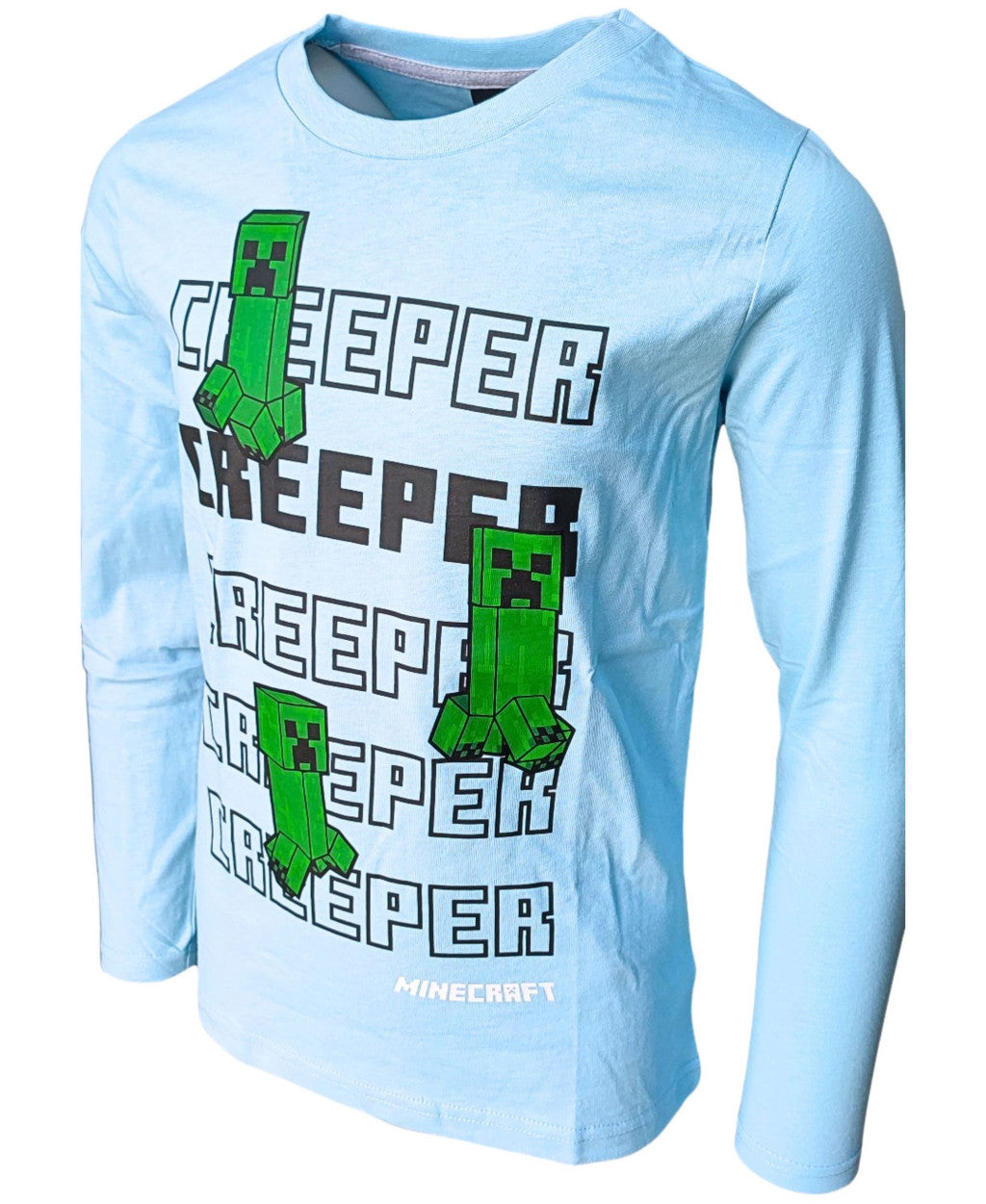 Minecraft Creeper Kinder Langarmshirt, Oberteil 6-12 Jahre