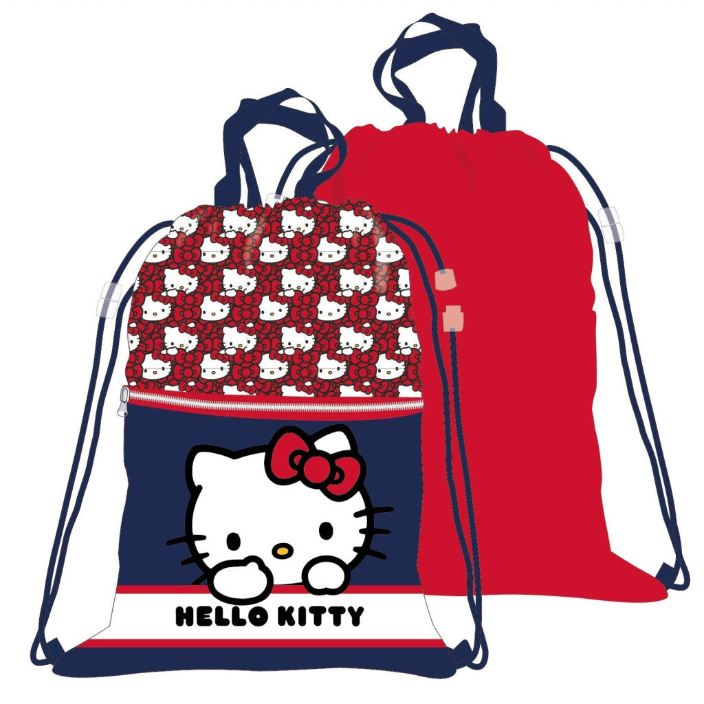 Hello Kitty Red Bow Deluxe Turnbeutel für Kinder – 45 x 35 cm