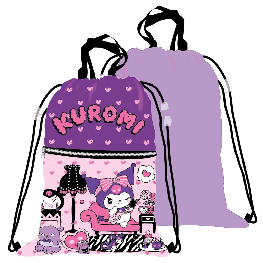 Hello Kitty Kuromi Deluxe Turnbeutel für Kinder – 45 x 35 cm