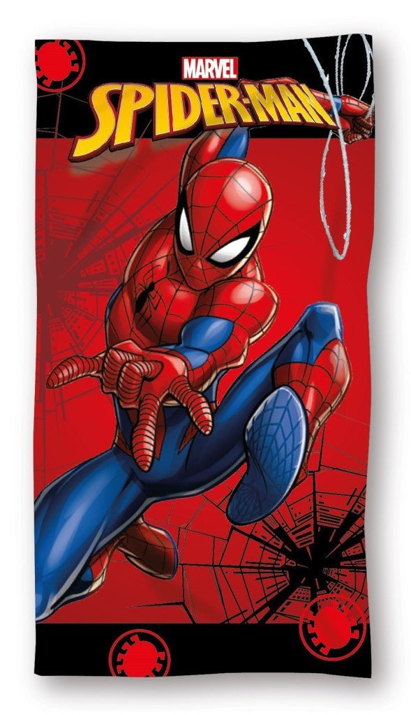 Spiderman Web Action , (Fast Dry) Badetuch für Kinder aus Polyester – 70 × 140 cm
