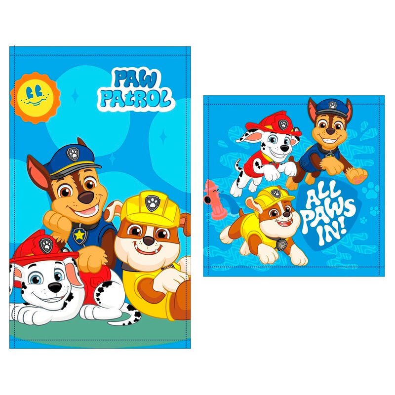Paw Patrol Handtuchset Handtuch für Kinder aus Baumwolle – Gemischte Größen