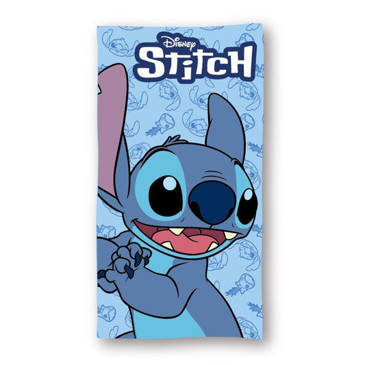 Disney Lilo and Stitch Big Smile Bath Towel, (Fast Dry) Kids' Polyester Beach Towel – 70 × 140 cm