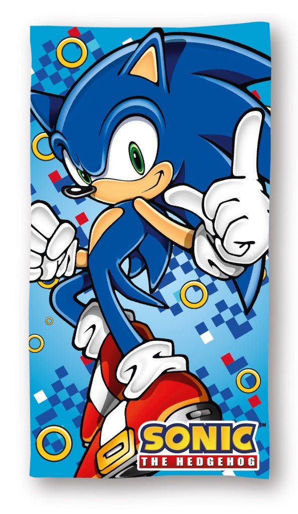 Sonic the Hedgehog Rush , (Fast Dry) Badetuch für Kinder aus Polyester – 70 × 140 cm
