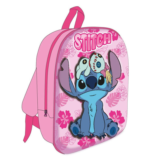 Disney Lilo and Stitch Pink Mischief Kindergarten Backpack for Kids – 30 x 26 x 10 cm