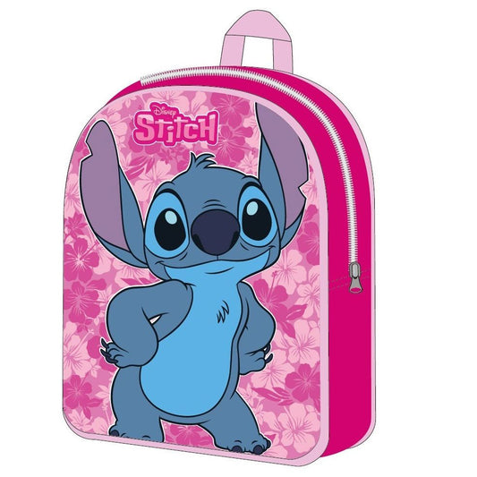 Disney Lilo and Stitch Pink Leaf Children's Nursery Backpack – 30 x 26 x 10 cm