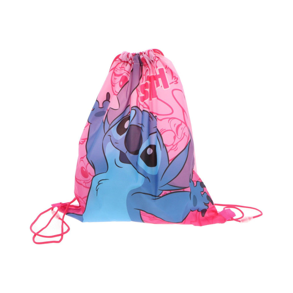 Disney Lilo und Stitch Pink Planet Turnbeutel für Kinder – 40 x 35 cm