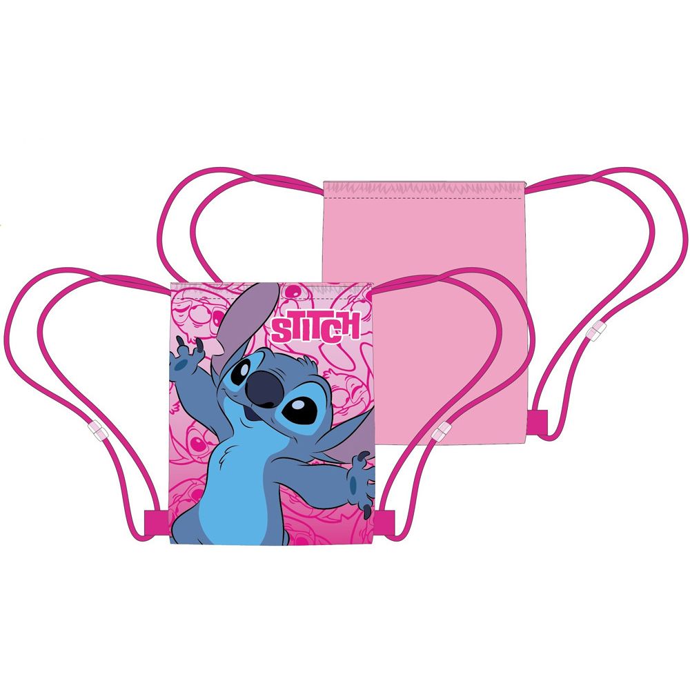 Disney Lilo und Stitch Pink Planet Turnbeutel für Kinder – 40 x 35 cm