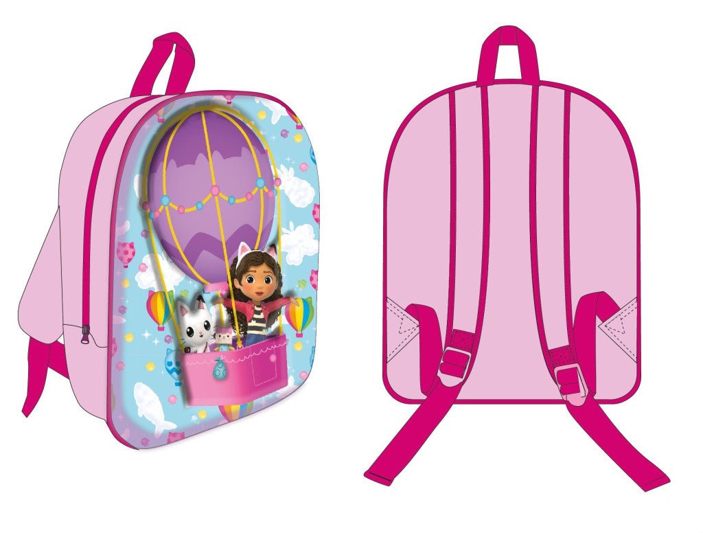 Gabby's Dollhouse Hot Air Balloon Kindergartenrucksack für Kinder – 30 x 26 x 10 cm