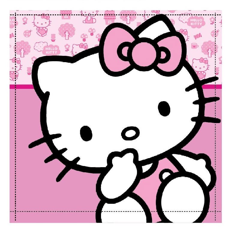 Hello Kitty Cutie , , Tuch Gesichtstuch für Kinder aus Baumwolle – 30 × 30 cm