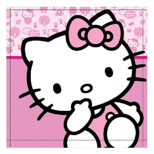 Hello Kitty Cutie , , Tuch Gesichtstuch für Kinder aus Baumwolle – 30 × 30 cm