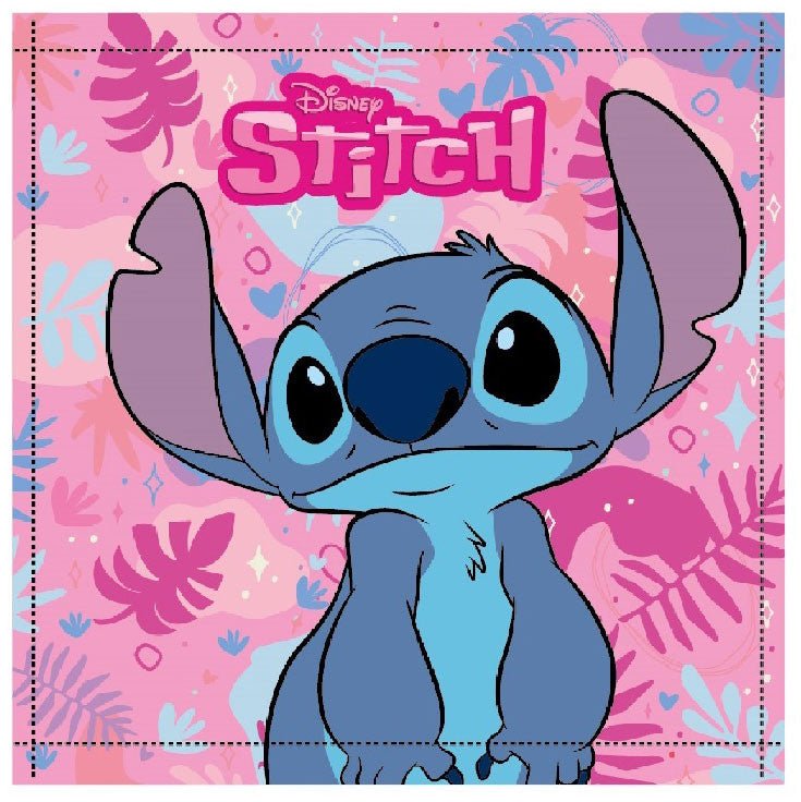 Disney Lilo und Stitch Pink Paradise Gesichtstuch für Kinder aus Baumwolle – 30 × 30 cm