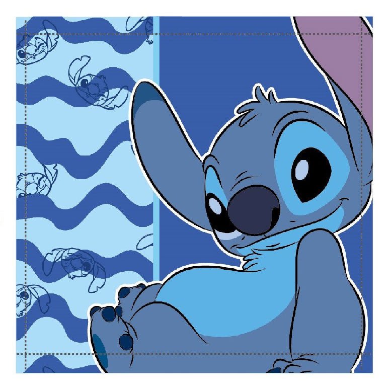 Disney Lilo und Stitch Ocean Waves Hand- und Gesichtstuch für Kinder aus Baumwolle – 30 × 30 cm