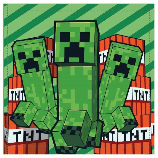Minecraft Battle Gesichtstuch für Kinder aus Baumwolle – 30 × 30 cm