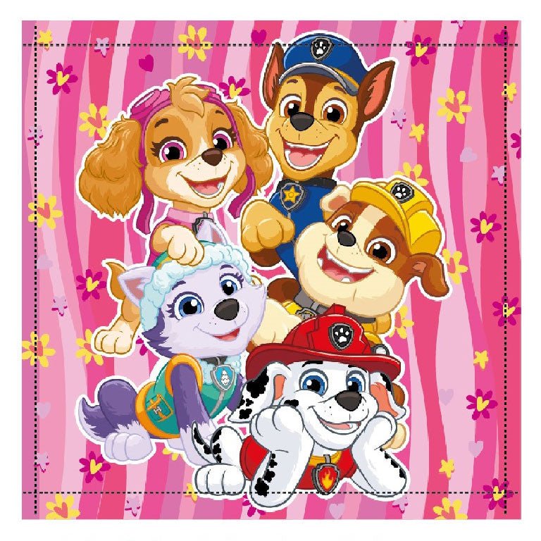 Paw Patrol Happy Team Gesichtstuch für Kinder aus Baumwolle – 30 × 30 cm