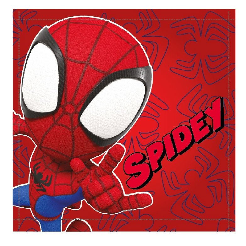 Spiderman Spidey Red , Gesichtshandtuch Gesichtstuch für Kinder aus Baumwolle – 30 × 30 cm