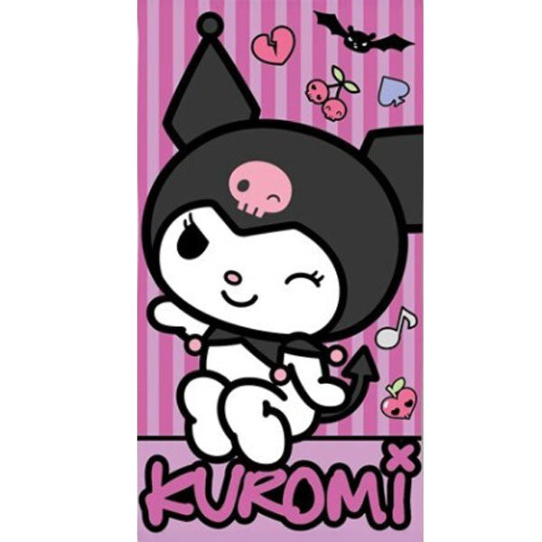 Hello Kitty Punk Kuromi , ( ) Polyester Children's Beach Towel – 70 × 140 cm