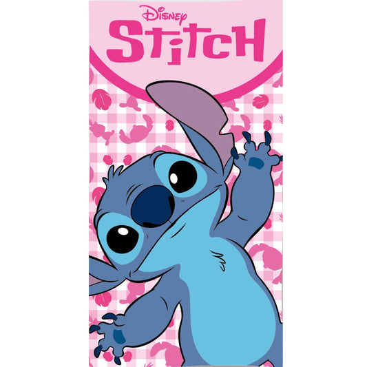 Spiderman Pink Fun Disney Lilo and Stitch, The Star Dog, (Fast Dry) Kids' Polyester Bath Towel – 70 × 140 cm