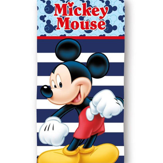 Disney Mickey Fun Stripe , (Fast Dry) Badetuch für Kinder aus Polyester – 70 × 140 cm
